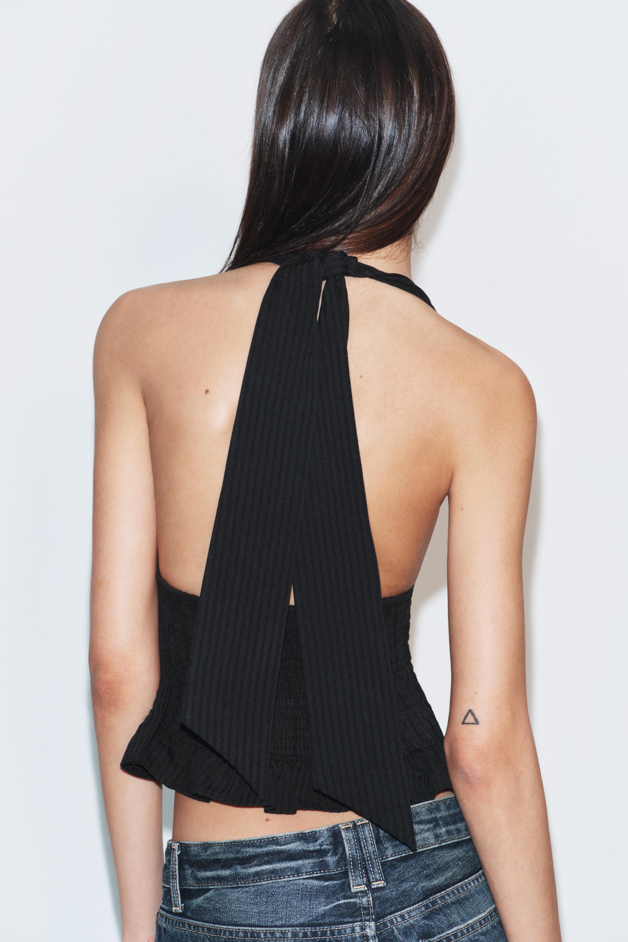 GINGHAM HALTER TOP